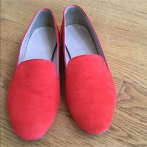 Jcrew orange red loafers size 8.5 barely worn